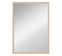 HOMCOM Espejo de Pared Espejo de Baño 50x70 cm Espejo Rectangular Decorativo para Salón Entrada Pasillo Horizontal o Vertical Natural