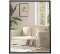 HOMCOM Espejo de Pared, 70x90 cm, Espejo de Baño Rectangular, Decorativo para Salón, Entrada, Pasillo, Horizontal o Vertical, Negro