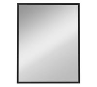 Homcom espejo de pared, 70x90 cm, espejo de baño rectangular, decorativo para salón, entrada, pasillo, horizontal o vertical, negro