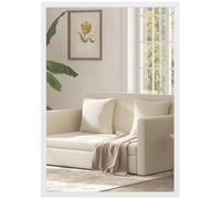 HOMCOM Espejo de Pared Espejo de Baño Rectangular Blanco | Decorativo, para Salón, Entrada, Pasillo, Horizontal o Vertical