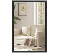 HOMCOM Espejo de Pared Rectangular Decorativo, 60 x 40 cm, Espejo de baño para salón, Dormitorio, Pasillo, Color Negro