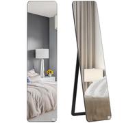 HOMCOM Espejo de Pie Cuerpo Entero con 2 Formas de Uso 37x43x156 cm Negro