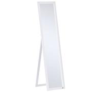HOMCOM Espejo de Pie Cuerpo Entero Espejo de Pared Rectangular con 2 Formas de Uso Moderno para Pasillo Dormitorio Sala de Estar 37x37x154 cm Blanco