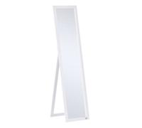 HOMCOM Espejo de Pie Cuerpo Entero Espejo Pared Rectangular con 2 Formas de Uso Moderno para Pasillo Dormitorio Sala de Estar 37x37x154 cm Blanco