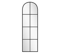 HOMCOM Espejo Decorativo de Pared 40x160 cm Espejo de Ventana de Metal 2 Formas de Uso para Salón Dormitorio Entrada Estilo Moderno Negro