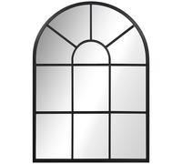 HOMCOM Espejo Decorativo de Pared 50x70cm Espejo de Ventana de Metal para Salón Dormitorio Entrada Estilo Moderno Negro