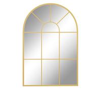 HOMCOM Espejo Decorativo de Pared 60x91 cm Espejo de Ventana de Metal para Salón Dormitorio Entrada Estilo Moderno Dorado