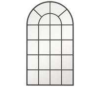 HOMCOM Espejo Decorativo de Pared 65x110 cm Espejo de Ventana de Metal para Salón Dormitorio Entrada Estilo Moderno Negro