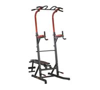 HOMCOM Estación de Musculación Torre de Entrenamiento Altura y Respaldo Ajustables para Fitness en Casa Acero Negro Aosom España