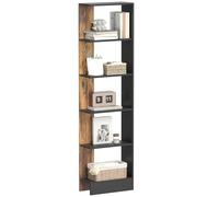HOMCOM Estante Armario 5 Niveles 45x21x170cm Marrón rústico