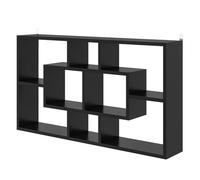 HOMCOM Estante de Pared Decorativo, Estantería para Libro, CDs, Baldas Flotantes con 8 Cubos, 85x14,5x47,5 cm, Carga 20kg, para Oficina, Estudio, Salón, Negro