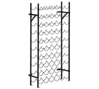 HOMCOM Estante de Vino Soporte para Botellas 60 Botellas Fijación en Pared Metal Negro