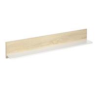 HOMCOM Estante Flotante de Madera Balda de Pared para Salón Dormitorio Pasillo Cocina Baño 120x15x20 cm Roble y Blanco Aosom España
