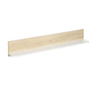 HOMCOM Estante Flotante de Madera Balda de Pared para Salón Dormitorio Pasillo Cocina Baño 120x15x20 cm Roble y Blanco Aosom España