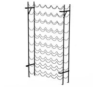 HOMCOM Estante para Vino 10 Niveles 60 Botellas Negro 63x20,5x118 cm