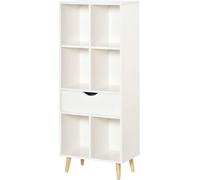 Homcom Estantería 50x29.5x120 cm Blanco