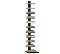 HOMCOM Estantería Columna Alta y Delgada 34.5x41.5x163.5 cm Marrón