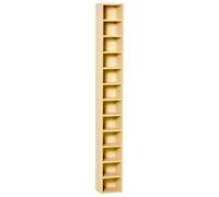 HOMCOM Estantería Columna Armario de Almacenamiento CD 12 Compartimentos 21L x 20W x 175H cm de capacidad Máx. 204 CD color