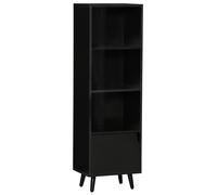 HOMCOM Estantería para Libros con 3 Estantes Abiertos y Cajón Librería Moderno para Almacenamiento Juguetes CDs Plantas 40x30x129,5 cm Negro