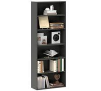 HOMCOM Estantería de 6 Niveles, estantería Independiente con estantes Ajustables, Unidad de Almacenamiento de Pantalla para Sala de Estar, Dormitorio, Estudio, 60 x 24 x 158,5 cm, Negro