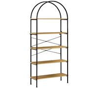 HOMCOM - Estantería de Almacenaje de 5 Niveles para Estantería de Almacenamiento (80 x 28 x 179 cm), Color Negro