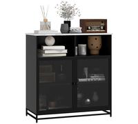 HOMCOM - Estantería de Almacenaje, Mueble de almacenamiento para salón, cocina, 86 x 40 x 90 cm, color blanco y negro