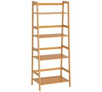 HOMCOM Estantería de Bambú 4 Niveles Estantería Escalera 48x31,5x120 cm | de Baño, Librería, Organizador, Zapatero