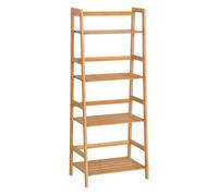 HOMCOM Estantería de Bambú 4 Niveles Estantería Escalera de Baño Librería Organizador Zapatero 48x31,5x120 cm