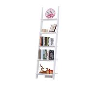 HOMCOM Librería Estantería de Escalera con 5 Estantes Moderna para Baño Salón Terraza 50x40x195cm Diseño Escalonado de Pared Aosom España