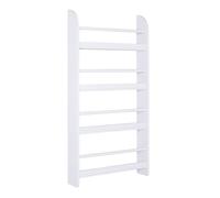 HOMCOM Estantería de Pared de Libros con 4 Estantes Librería Infantil Carga 30kg 25 Libros Resistente al Agua 59x12x113cm