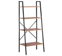 HOMCOM Estantería Escalera Estilo Industrial 4 Estantes para Salón Terraza Baño