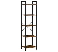 HOMCOM Estantería Industrial de 5 Niveles 40x30x154 cm Marrón Rústico