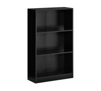 HOMCOM Estantería Librería Negra para Salón con 3 Compartimentos Almacenaje de Libros CDs Plantas Estudio Dormitorio 62,2x24x102,4 cm Aosom España