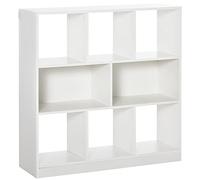 HOMCOM Estantería Librería con 8 Compartimentos Estantería de Exposición Libros Estilo Moderno para Sala de Estar Dormitorio Oficina 97,5x30x100 cm