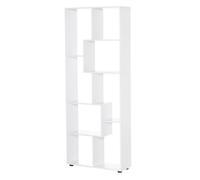 HOMCOM Estantería Moderna Vertical Diseño de Librería con 8 Estantes E1 Tablero de Partículas 70x24x178cm Blanco Aosom España