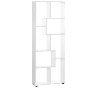 HOMCOM Estantería Moderna Vertical Diseño de Librería con 8 Estantes E1 Tablero de Partículas 70x24x178cm Blanco