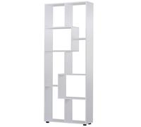 HOMCOM Estantería Moderna Vertical Diseño de Librería con 8 Estantes E1 Tablero de Partículas 70x24x178cm Blanco