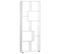 HOMCOM Estantería Moderna Vertical Diseño de Librería con 8 Estantes E1 Tablero de Partículas 70x24x178cm Blanco