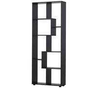 HOMCOM Estantería Negra Moderna 70x24x178 cm Librería Estrecha de Madera con 8 Estantes para Salón Dormitorio Estudio Aosom España