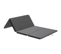 HOMCOM - Esterilla para Gimnasia, Alfombra de Gimnasia Plegable (240 x 120 x 5 cm, con Asa, Alfombrilla para Yoga, MMA, Deporte, Fitness, Pilates, Revestimiento Sintético, Gris