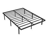 HOMCOM Estructura de cama con espacio de almacenamiento bajo la cama, armazón metálico con lamas, no necesita canapé, 140 x 200 cm