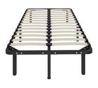 HOMCOM Estructura de cama individual 90x190 cm con 28 listones, somier individual de madera con estructura de acero y espacio de almacenamiento inferior, para dormitorio, fácil montaje, altura 31 cm,