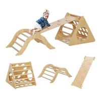 Homcom - Estructura de escalada 8 en 1 con triángulo, rampa y escalera de arco