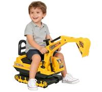 HOMCOM Excavadora sin Pedales Juguete 18-48 Meses 78x24x58,5cm Amarillo