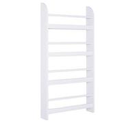 HOMCOM Estantería de Pared de Libros con 4 Estantes Librería Infantil para Hogar Oficina Carga 30kg 59x12x113cm Blanco