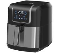 HOMCOM Freidora sin Aceite 6,5L 1700W 36,5x29x33,8 cm Negro | Freidora de Aire, 8 Programas, Pantalla LED Táctil, Temperatura Ajustable, Temporizador, Cesta Antiadherente
