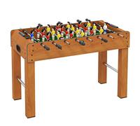 Homcom futbolín de madera profesional para niños y adultos mesa de futbolín con 8 barras y 2 pelotas para casa o salas de juego fácil de montar 122x61x80,7 cm natural 80 cm