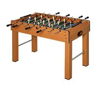 HOMCOM Futbolín de Madera Profesional para Niños y Adultos Mesa de Futbolín con 8 Barras y 2 Pelotas para Casa o Salas de Juego Fácil de Montar 122x61x80,7 cm Natural