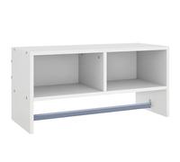 HOMCOM Ganchos de pared barra ropa estante Blanco