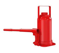 HOMCOM - Gato hidráulico de botella de 12 T, gato hidráulico de botella, rango de elevación 190-370 mm, con mango largo y sillín, para pick-up, camión, autocaravana, reparación de automóviles, rojo